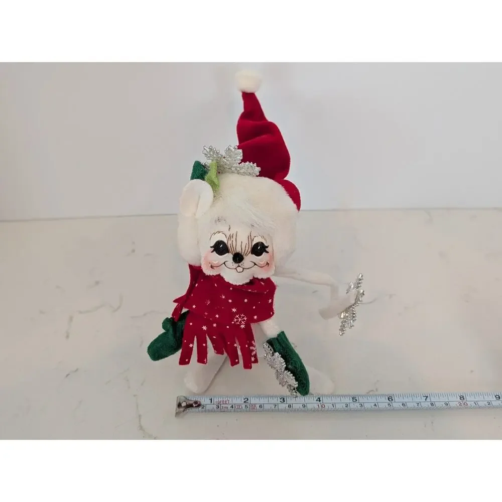 Annalee 2007 Christmas Snowflake Mouse 7”